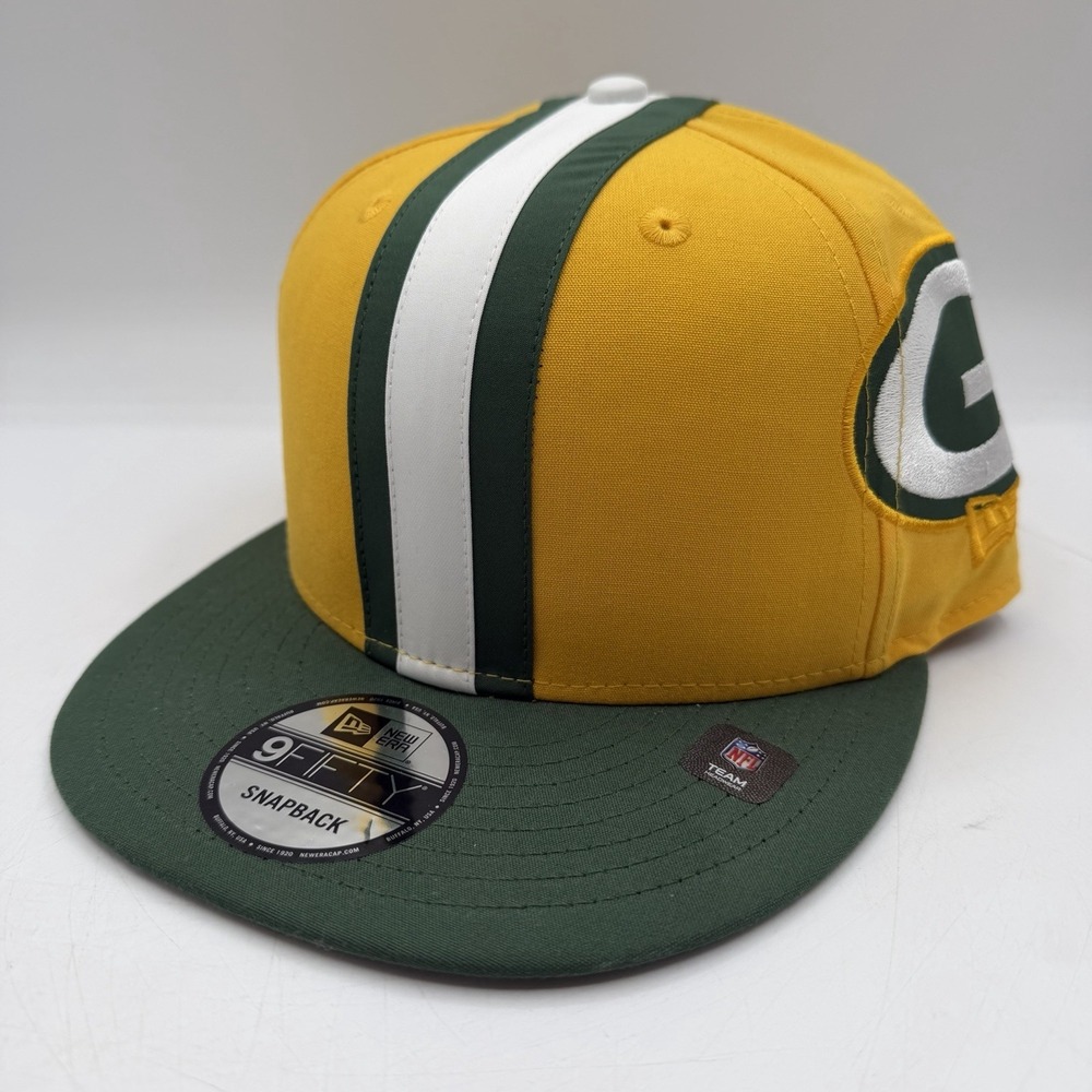 New Era 9Fifty Green Bay Packers Helmet Hat Cap Snapback Adjustable NFL Pack NWT